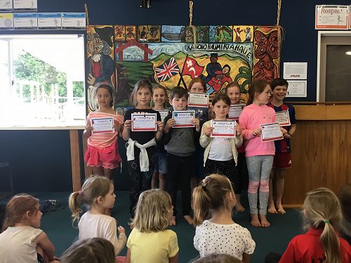 Week 5 Integrity Awards for Jaydah, Harrison, Olive, Mischa, Micha, Brooke, Izzy, Samantha and Tahlia