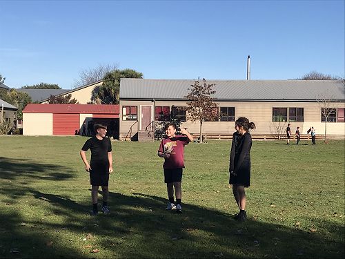 Cooper, Thomas and Jonah ready for the onslaught.