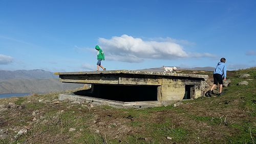 Jacob visited the gun emplacements in the Banks Peninsula