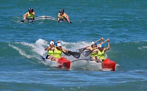 Jordyne Harris competes at the Surf Life Saving Nationals in Gisborne, 14-15 March 20