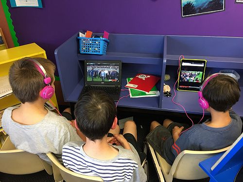 Checking out the haka in Room 15...