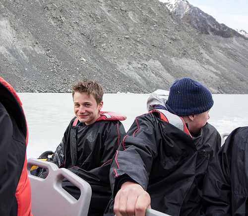 Daniel Clemens had the wet seat, but still had a grin on his (wet) face! 