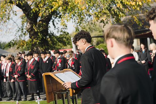 Respect: Lochie McLean pays tribute to the sacrifices that were made.