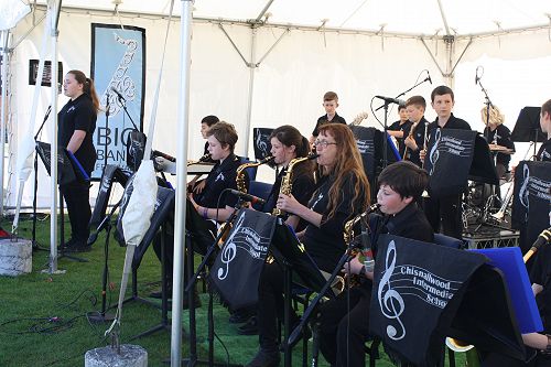Anika singing with the band