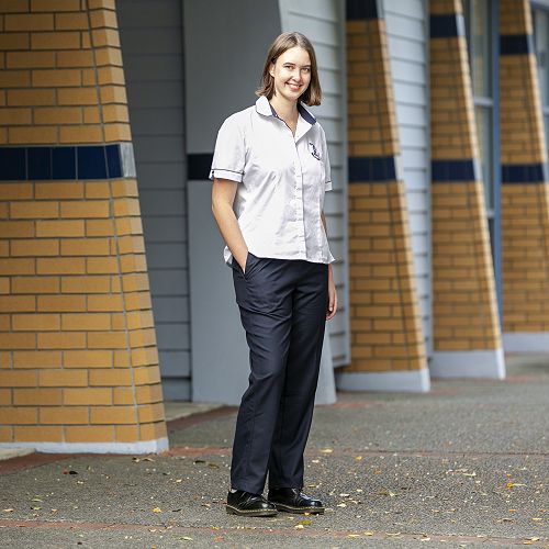 TGC Uniform Pants modelled by Rose Bruning,  Year 12