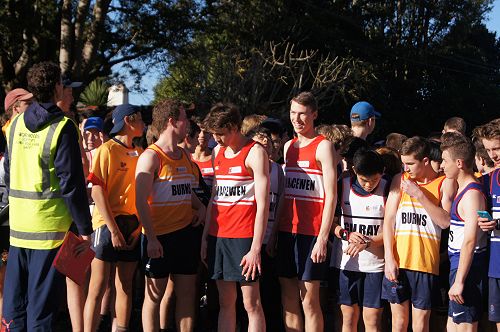 Senior students gather for race briefing