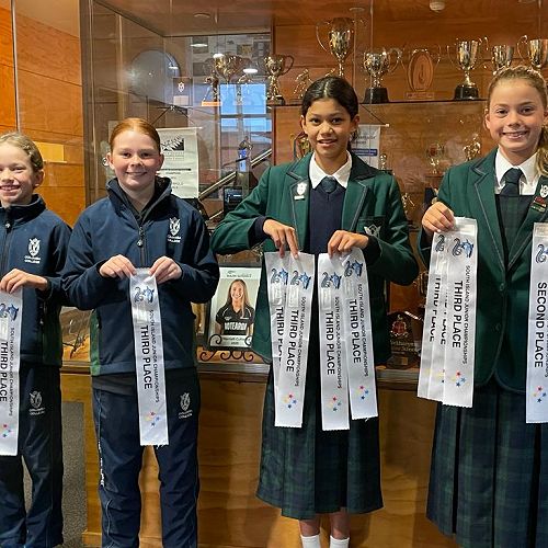 Swimmers are all smiles