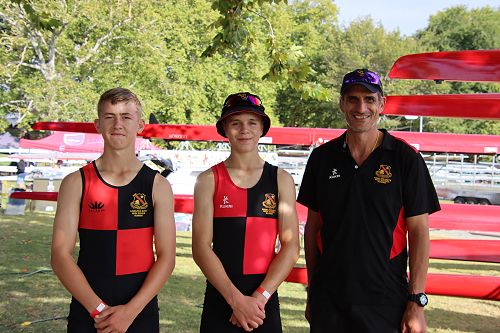 Winners of the Novice Double at the North Island Secondary School Champs.