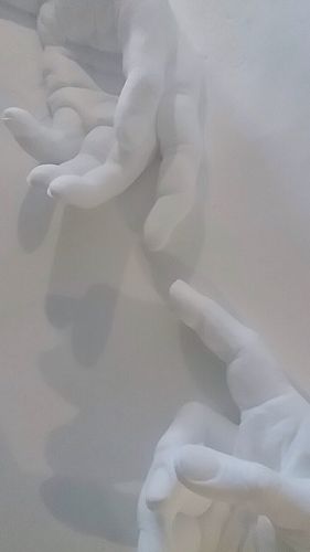 Ice Sculpture in a igloo hotel at a Bavarian ski field