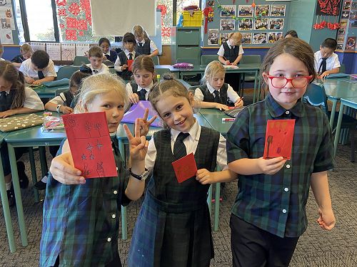 Year 3 made red envelopes