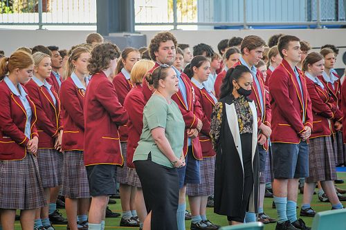 Mrs Jayne Adams performing the karanga 