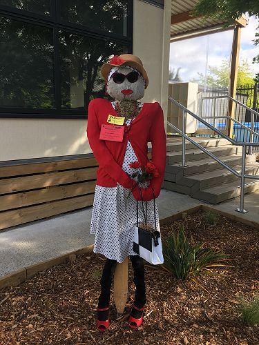 Emily's first place scarecrow.