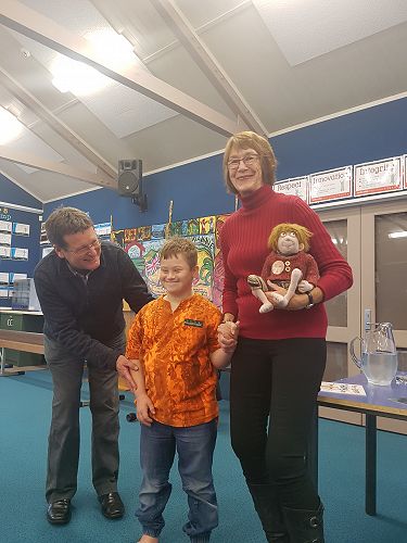 Our Fergus loved meeting Dawn's Fergus - her listening buddy.