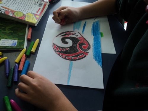 A koru design in the making.