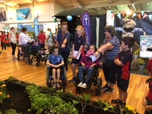 Balin and Lilyrose with students from Ferndale.