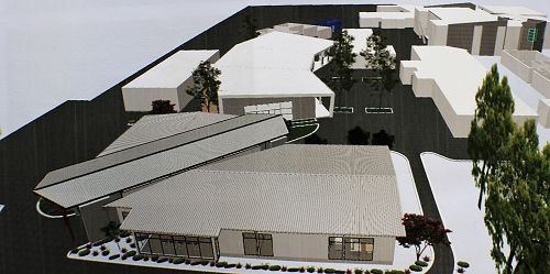 TE WHANAKETANGA - LEARNING STUDIO with proposed admin in front.