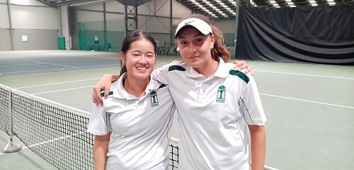 Juliette and Alkmini - Canterbury Secondary Schools Doubles Champions