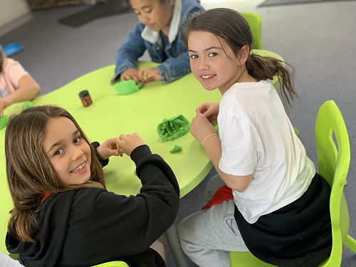 Making caves out of Play-doh! 