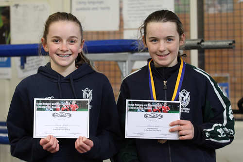 Jaime Reid 4th place in Year 8 Girls and Catherine Lund 3rd in the Year 7 Girls Cross Country