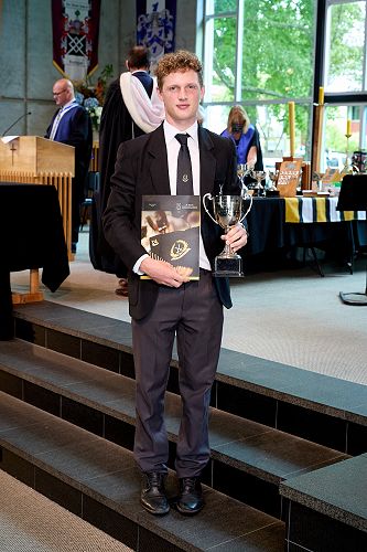 Oliver Larcombe awarded the Peter Gilbert Trophy