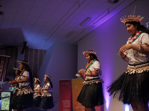 Our Kiribati performance group performing on the evening