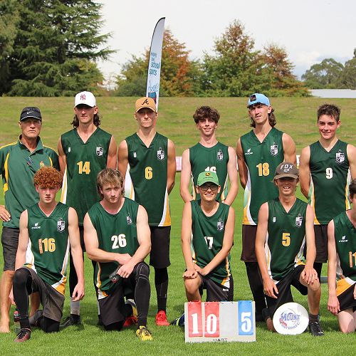Back Row: Peter Besley (Coach), Sean Nicholson, Aryton Hodson, Eli Brydon, Daniel Nicholson, Luke Spurr   Front Row: Ben Montford, Lachlan McIntyre, Carlo Giacon, Jacob Doidge, Murdoch Cameron