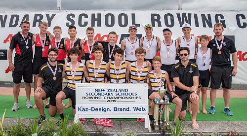 Boys under-18 novice coxed four rowing team get gold at Maadi Cup 2019! 