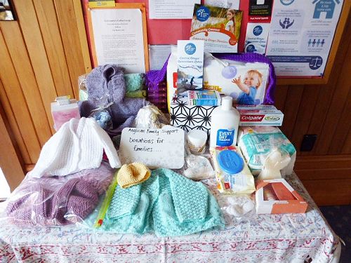 St Columbus's Church table for donations