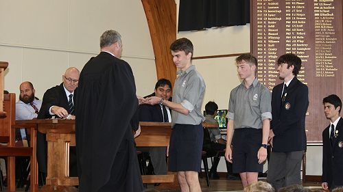 Presentation of Super Eight Academic Badges