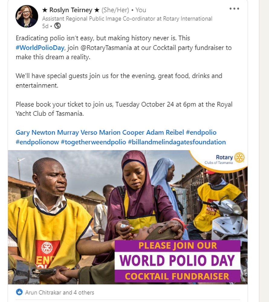 TAGGING AND HASHTAGGING — Rotary On The Move October 2023