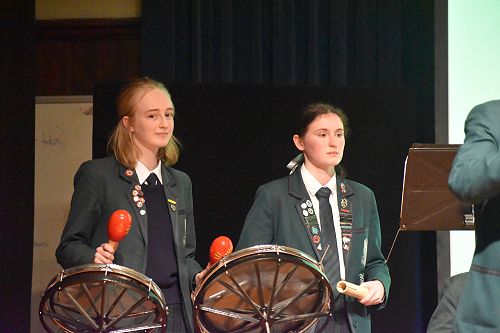Wind Symphonia percussion - Aoife Seivwright and Sam Mills