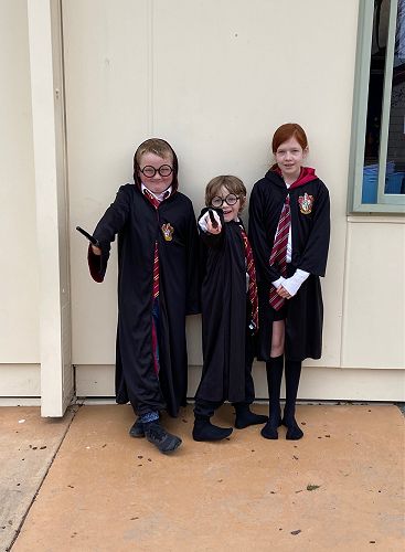 The magical students of Hogwarts