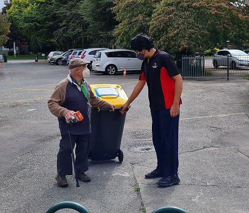 Adi demonstrates kindness when he helps others.