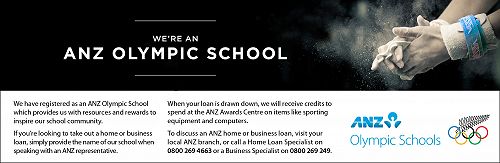 ANZ Olympic Schools banner