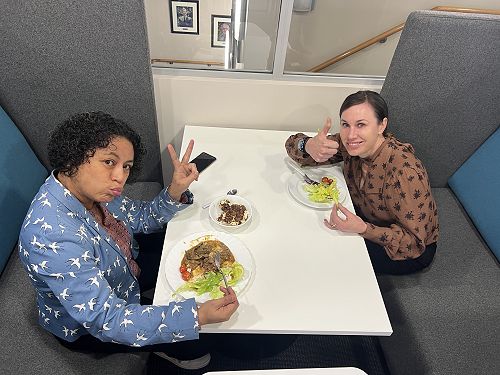 Board enjoying their meal provided by the Hospitality ākonga