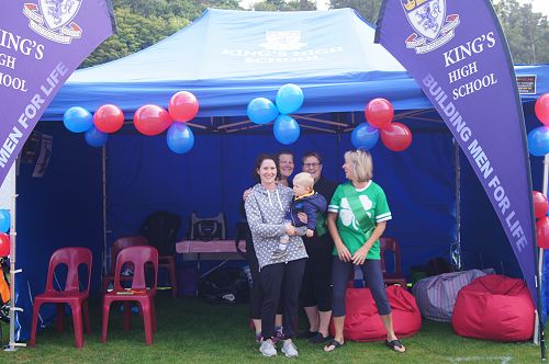 Back from left; Rachel Heller, Tonia Calverley. Front; Hannah and Jimmy Cromarty, Jo O'Brien