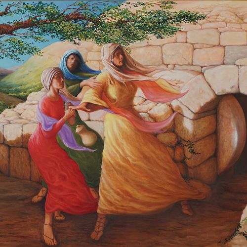 "Mary Magdalene Discovering the Empty Tomb" by Herschel Pollard www.pollardgallery.com