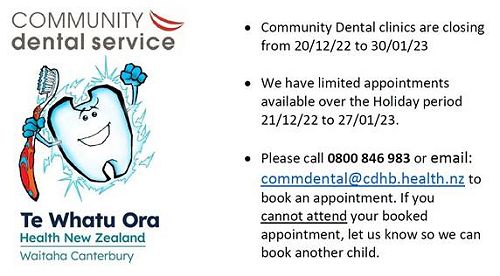 Community Dental 2022/23 holidays
