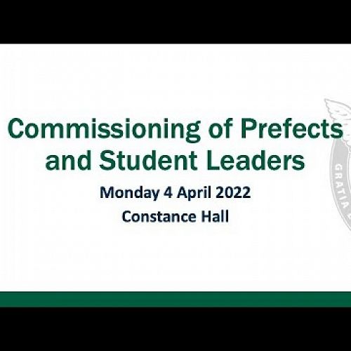 Video: Commissioning of Prefects and Year 13 Student Leaders