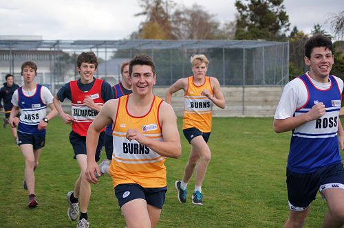 Senior students race in the cross country