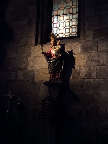 Day 26 Statue of Mary and Jesus in Santiago Cathedral