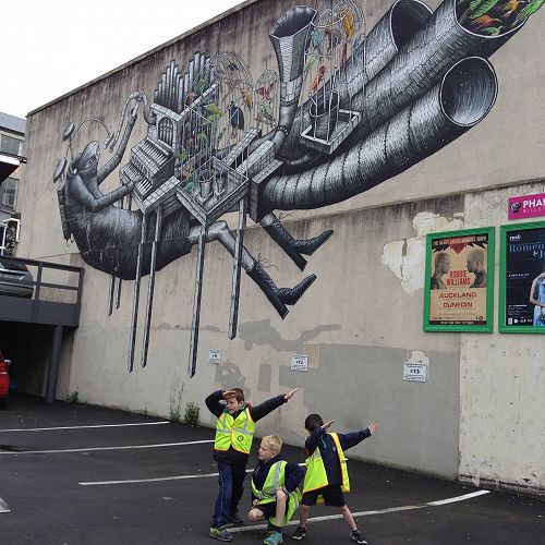 We loved how colour was used in this mural