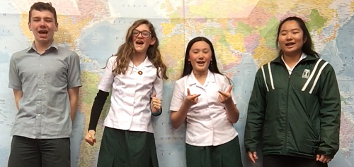 Middle division team - Ike Dukie, Zoey Kenix, Francie Liebert and Victoria Ding