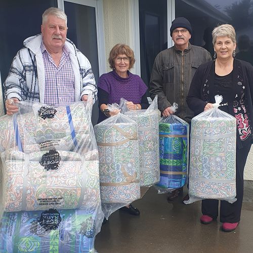 Foam camp style mattresses donated to the refugees’
families