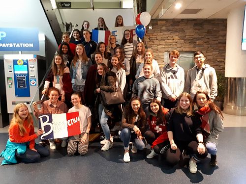 Meeting our French Exchange students at Dunedin Airport