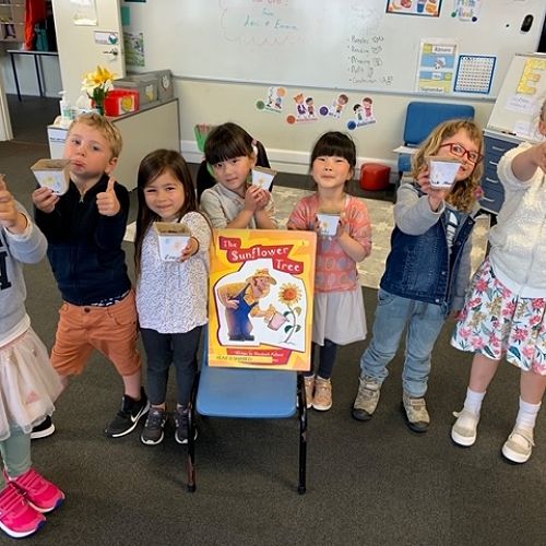 Seven of our tiny tots from Rūma Kowhai