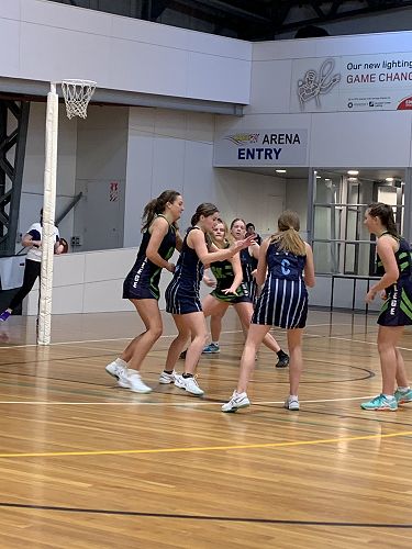 Netballers in action on Saturday