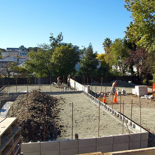 Hard fill, construction site