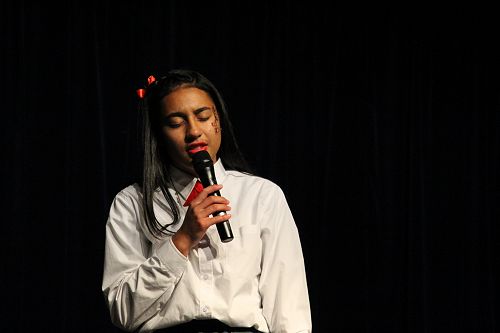 Zhane Crawford winner of the Sue Thelwell Cup - Junior Girl's Vocal.