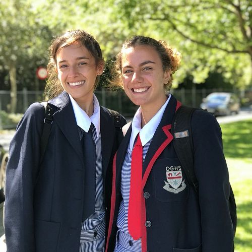 Year 12 and Year 13 International students Orianna and Lucia